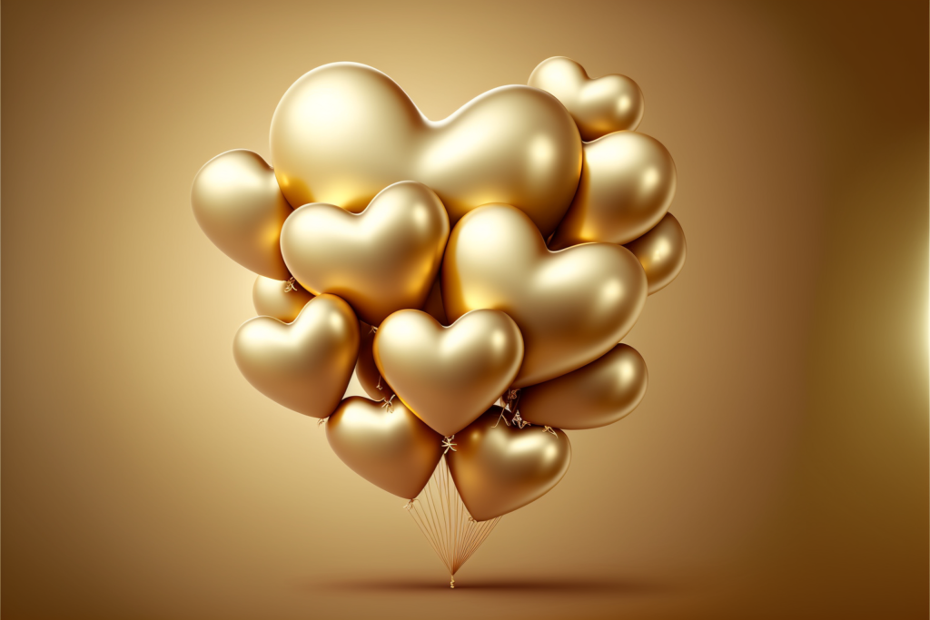 colorvivo Golden balloons bunch heart shape gradient gold backg 0d88ab9b 0c4d 49dd 9ec4 2a37e0511f91