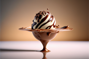 colorvivo a floating orb of anti gravity chocolate ice cream photo