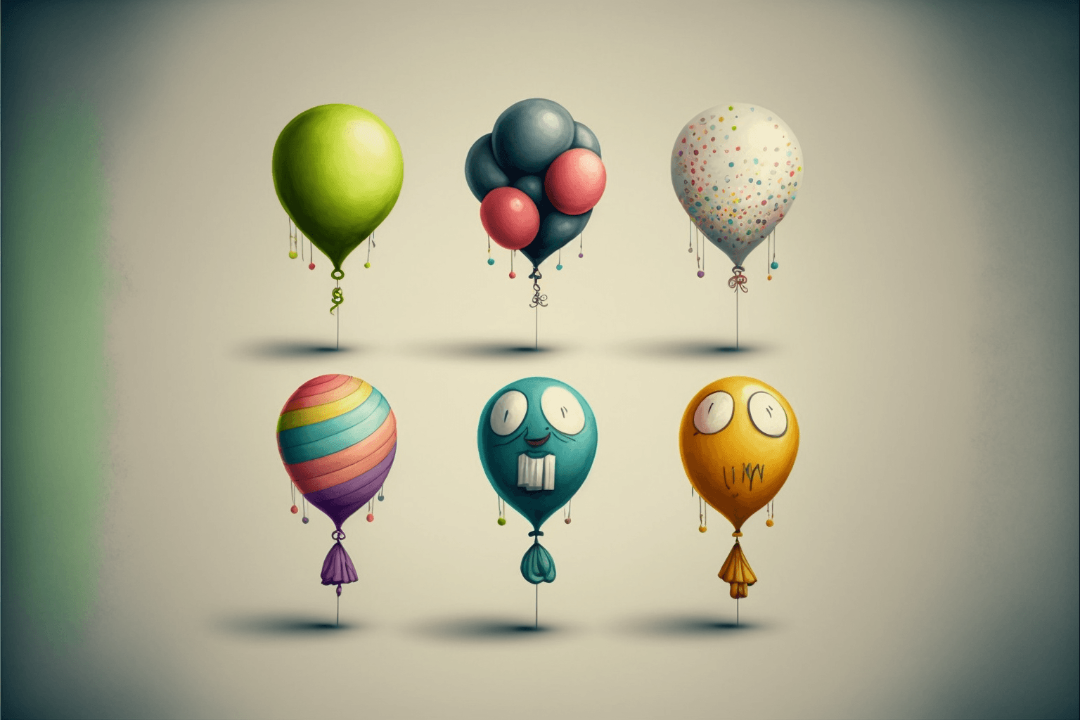 Balloons icons - AI generated free images and icons with some ...