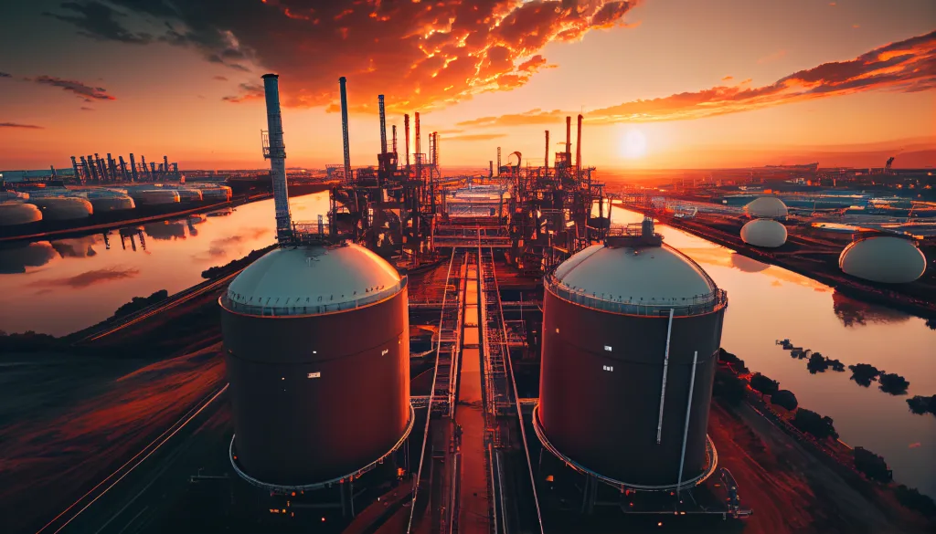 Drone aerial shot of an industrial oil refinery 4 colorvivo Drone aerial shot of an industrial oil refinery and s fd0c8906 9d40 4568 8288 e02844c7f216