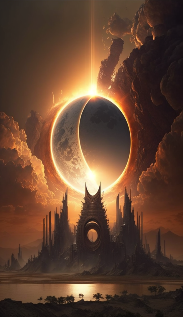 colorvivo a massive citadel eclipses the sun solar flares drama 1472342f ed84 458a a140 2b5d57cbdf34