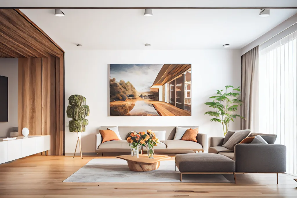 Architectural photo. Modern living room 1 colorvivo architectural photography of a large painting in a mo 515f47de df37 4726 8b0c 18becb613109