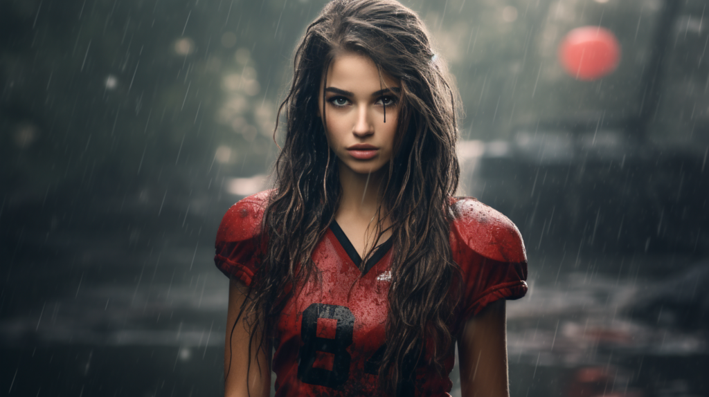 colorvivo young slender woman playing as nfl Quarterback under 94ef19bf 1f79 4901 b3f1 5bf6448e23fc
